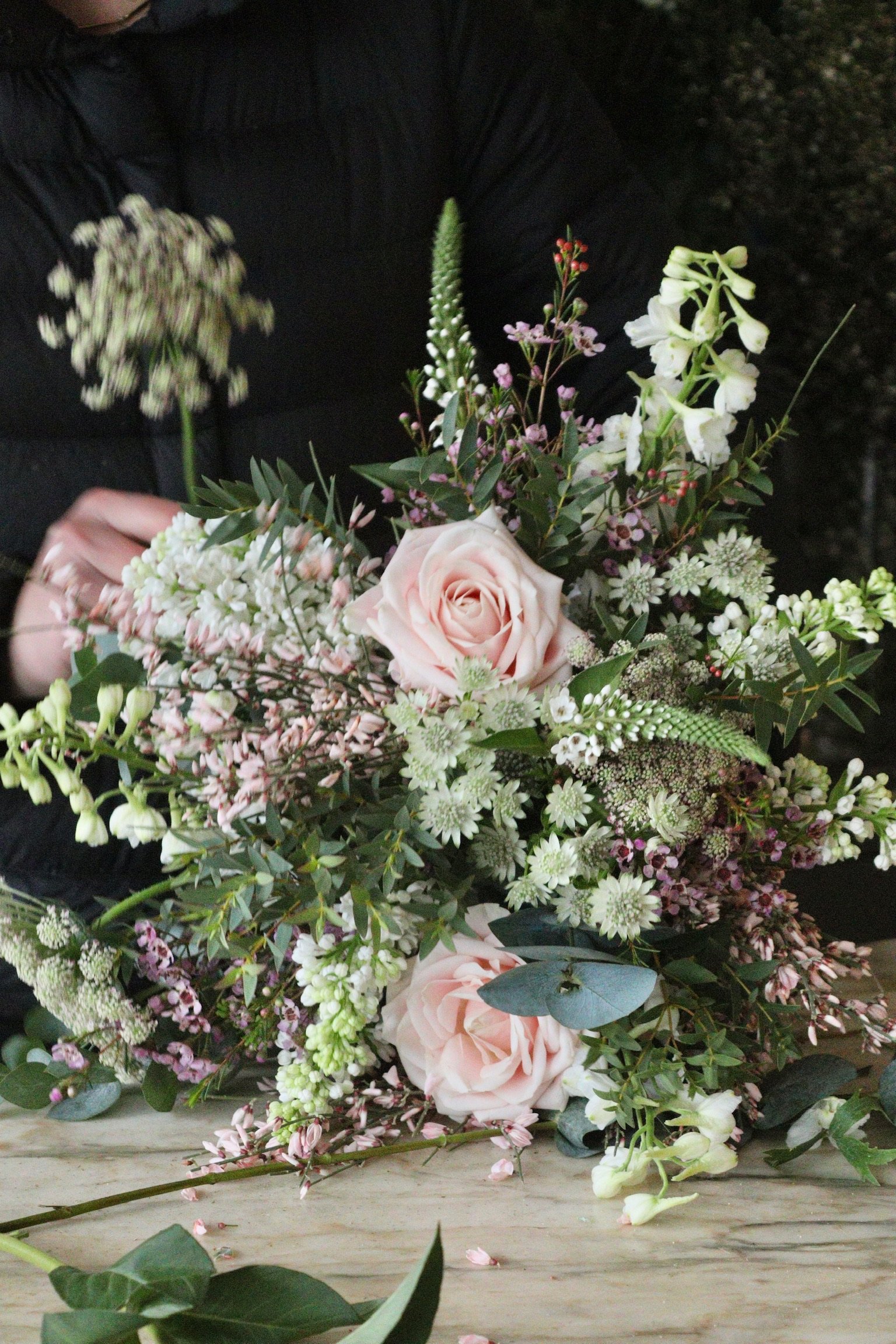 Loose pastel seasonal bouquet